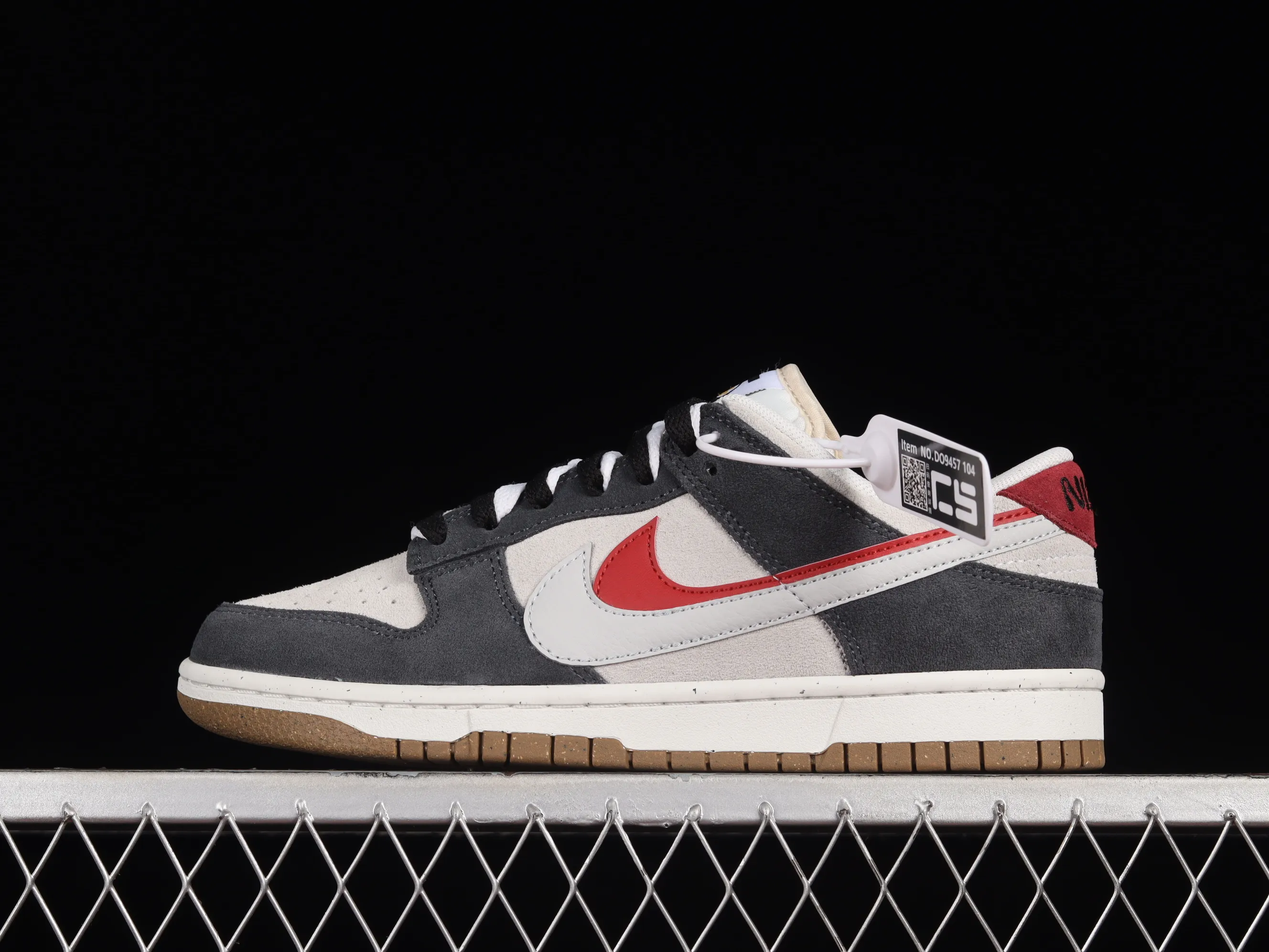 All categories Nk SB Dunk series Nk SB Dunk Low low-top sneakers Nk SB Dunk Low "85" gray red double hook SB low-top sports and leisure sneakers DO9457-104